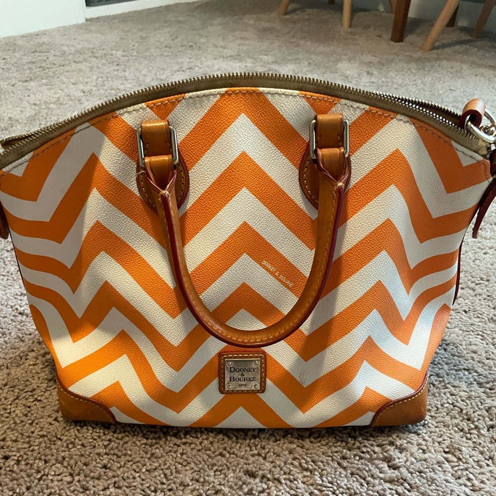 Dooney and Bourke chevron satchel bag